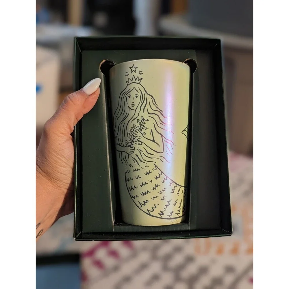 Starbucks 50th Anniversary Siren Seafoam Green Ceramic Boxed‎ Mug